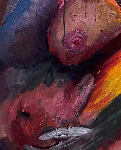 painting of a pregnant woman